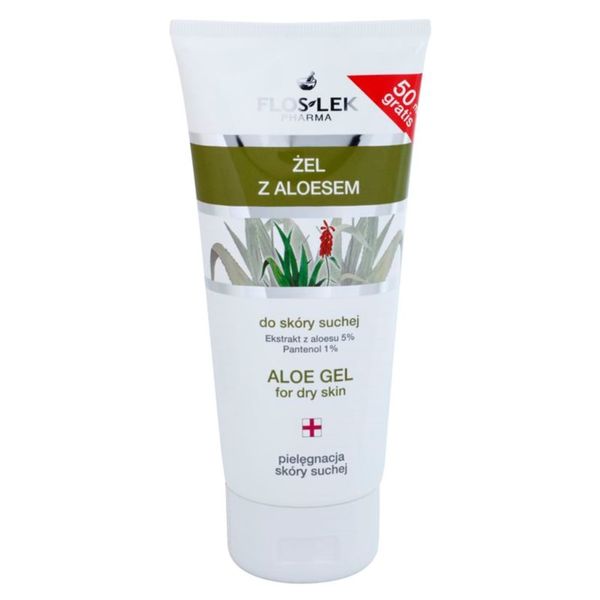 FlosLek Pharma FlosLek Pharma Dry Skin Aloe Vera regeneracijski gel za obraz in dekolte 200 ml