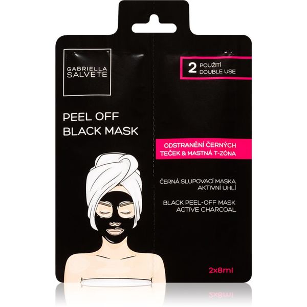 Gabriella Salvete Gabriella Salvete Face Mask Black Peel Off črna luščilna maska za obraz 2x8 ml