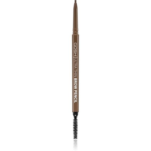 Gosh Gosh Ultra Thin natančni svinčnik za obrvi s krtačko odtenek 002 Greybrown 0,35 g