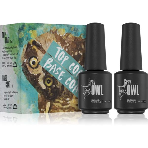 Grey Owl Grey Owl GO Top & Base podlak in nadlak za nohte (ob uporabi UV-/LED-lučke)