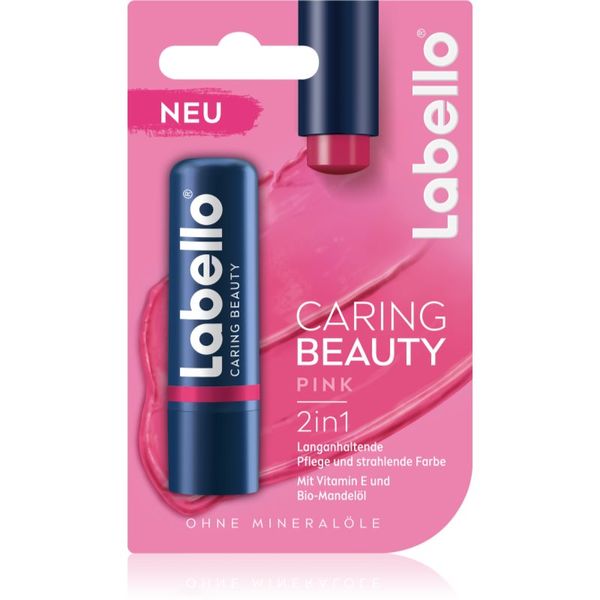 Labello Labello Caring Beauty tonirani balzam za ustnice odtenek Pink 4,8 ml