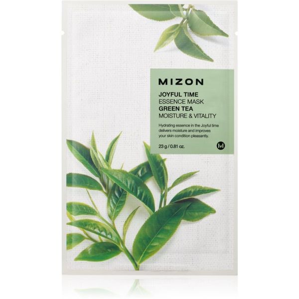 Mizon Mizon Joyful Time Green Tea maska iz platna z vlažilnim in revitalizacijskim učinkom 23 g