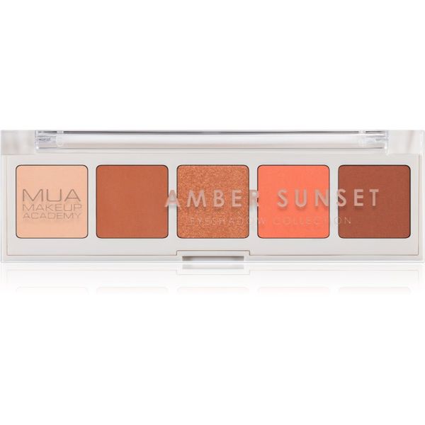MUA Makeup Academy MUA Makeup Academy Professional 5 Shade Palette paleta senčil za oči odtenek Amber Sunset 3,8 g
