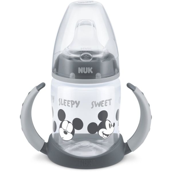 NUK NUK First Choice Mickey Mouse otroški lonček z ročaji 6m+ Grey 150 ml