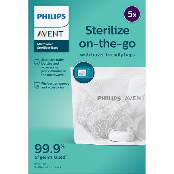 Philips Avent Philips Avent Sterilize on-the-go vrečke za sterilizacijo za mikrovalovno pečico 5 kos