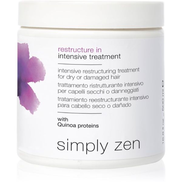 Simply Zen Simply Zen Restructure In intenzivna nega za suhe in poškodovane lase 500 ml