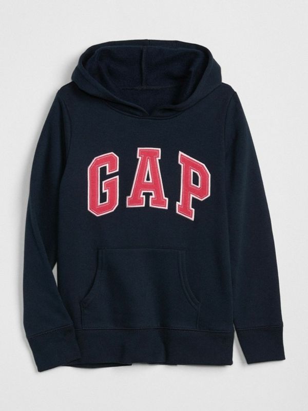 GAP GAP Logo hoodie sweatshirt Pulover Črna