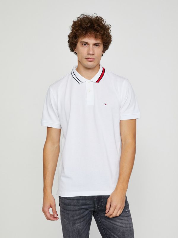 Tommy Hilfiger Tommy Hilfiger Sophisticated Tipping Polo majica Bela