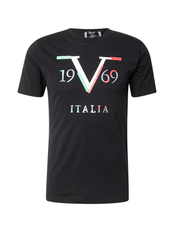 19V69 ITALIA 19V69 ITALIA Majica 'PEDRO'  zelena / rdeča / črna / bela