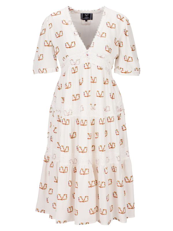 19V69 ITALIA 19V69 ITALIA Poletna obleka 'KARDA'  bež / zelena / oranžna