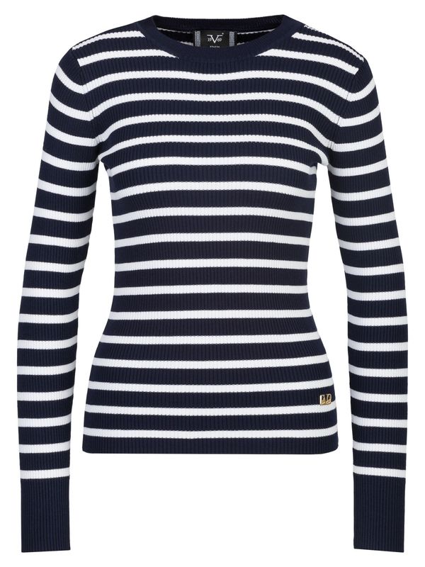 19V69 ITALIA 19V69 ITALIA Pulover 'Antonia'  mornarska / bela