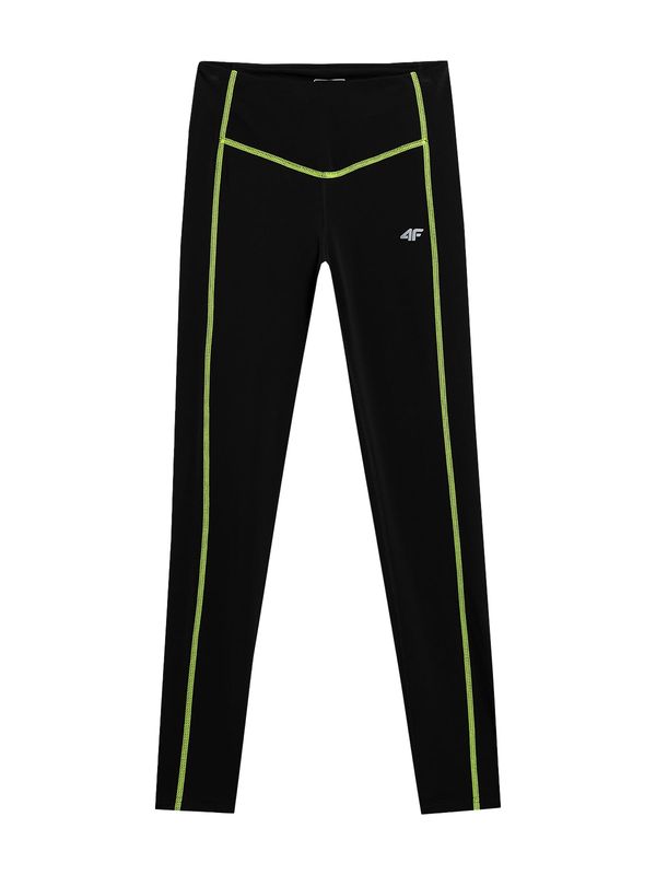 4F 4F Športne hlače  neonsko zelena / črna