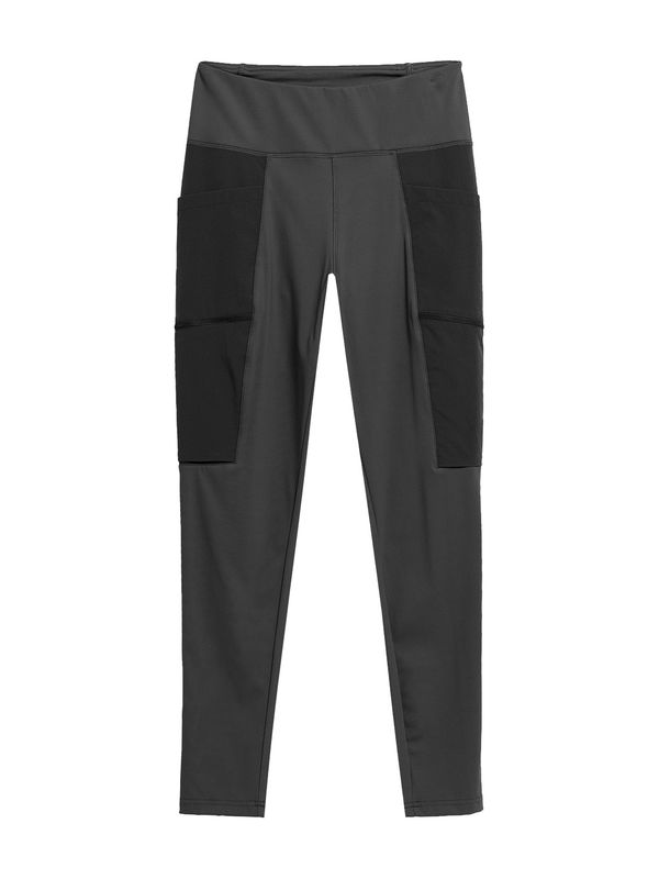 4F 4F Športne hlače  temno siva / črna