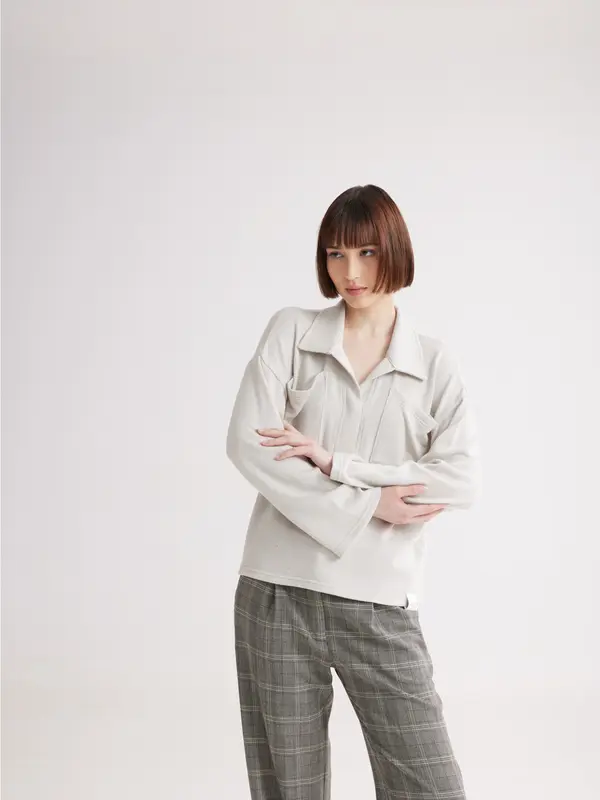 4TAILORS 4TAILORS Top 'Winter'  svetlo siva
