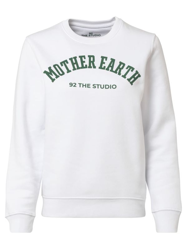 92 The Studio 92 The Studio Majica 'Mother Earth'  temno zelena / bela