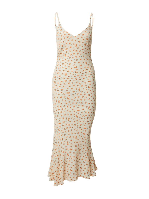 A LOT LESS A LOT LESS Poletna obleka 'Dana'  svetlo bež / oranžna / črna