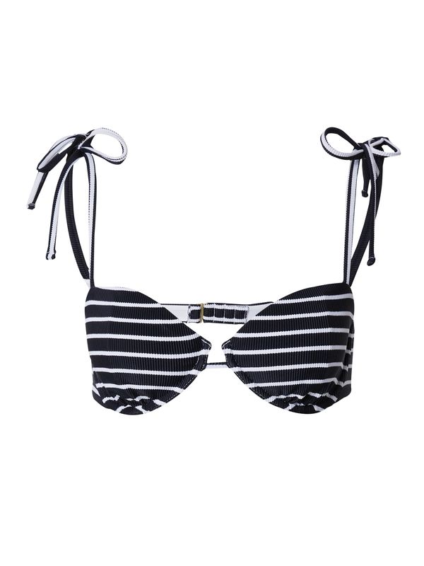 Abercrombie & Fitch Abercrombie & Fitch Bikini zgornji del  črna / off-bela