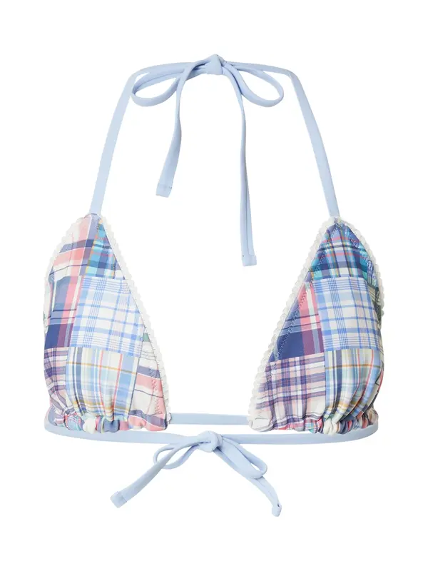 Abercrombie & Fitch Abercrombie & Fitch Bikini zgornji del  opal / nebeško modra / staro roza / bela