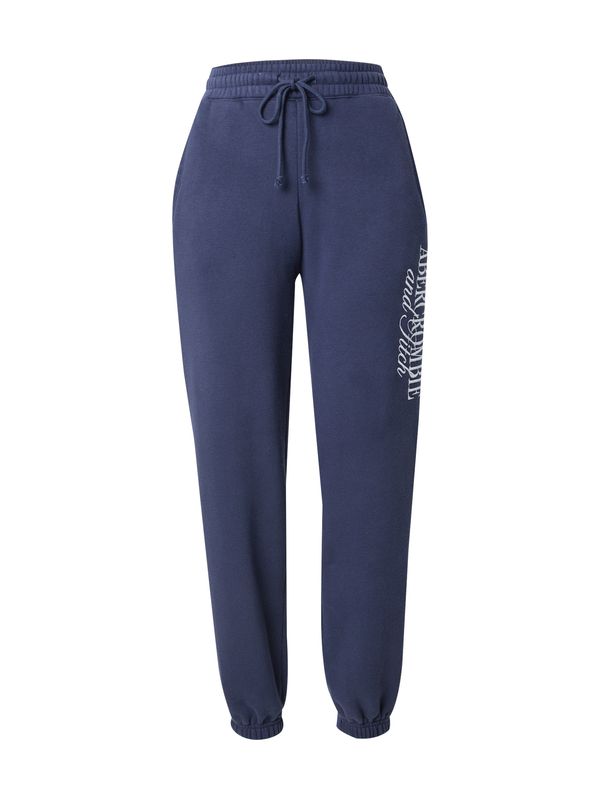 Abercrombie & Fitch Abercrombie & Fitch Hlače  mornarska / bela