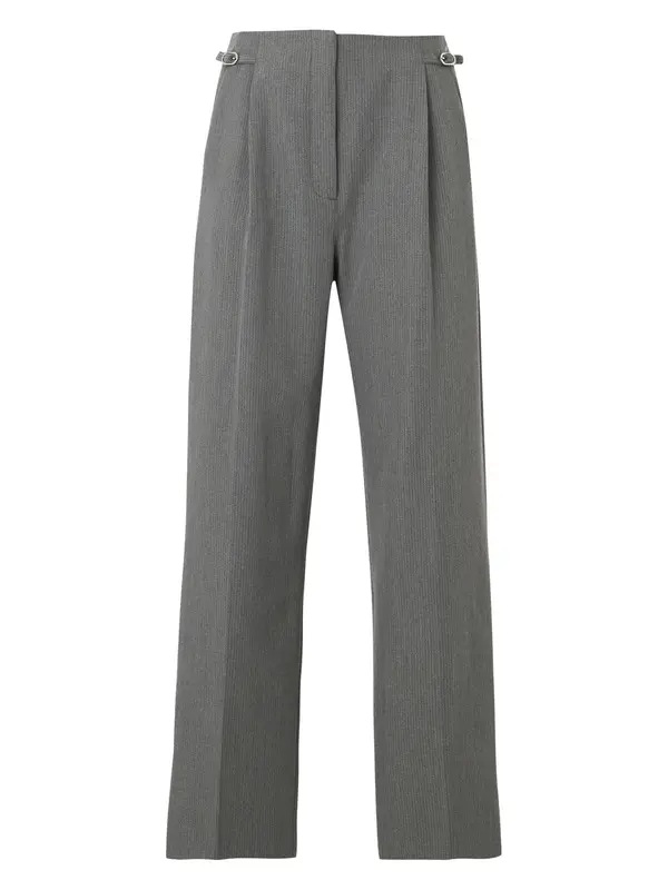 Abercrombie & Fitch Abercrombie & Fitch Hlače z naborki 'SLOANE'  siva / temno siva
