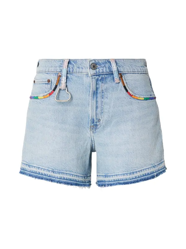 Abercrombie & Fitch Abercrombie & Fitch Kavbojke 'CLASSIC PRIDE'  moder denim / sepija / rumena / češnjevo rdeča