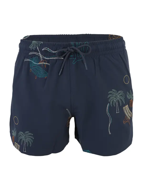 Abercrombie & Fitch Abercrombie & Fitch Kratke kopalne hlače  mornarska / rjava / svetlo zelena / off-bela