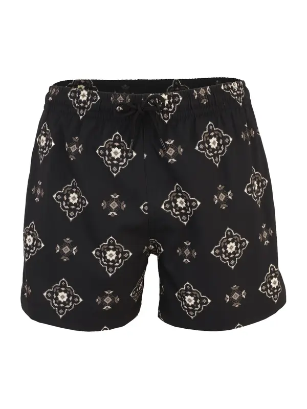 Abercrombie & Fitch Abercrombie & Fitch Kratke kopalne hlače  rjava / črna / bela
