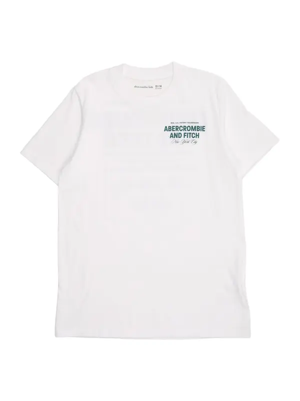 Abercrombie & Fitch Abercrombie & Fitch Majica 'CITY STACK'  smaragd / bela