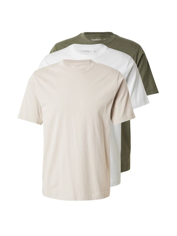 Abercrombie & Fitch Abercrombie & Fitch Majica 'CLASSIC'  greige / žad / bela