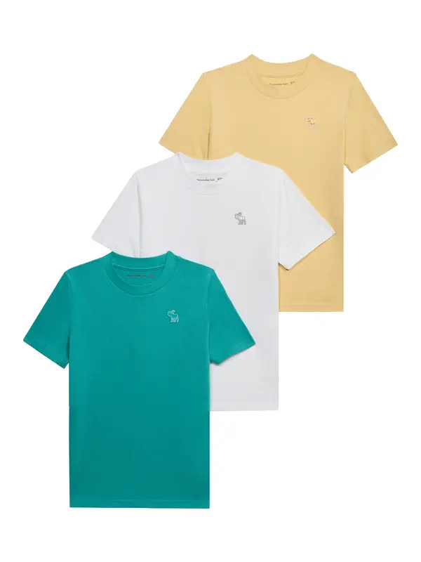 Abercrombie & Fitch Abercrombie & Fitch Majica  limona / petrol / bela