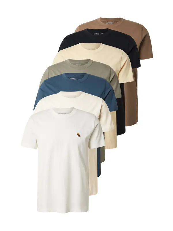 Abercrombie & Fitch Abercrombie & Fitch Majica 'MAR4'  kremna / mornarska / karamel / oliva / črna / bela