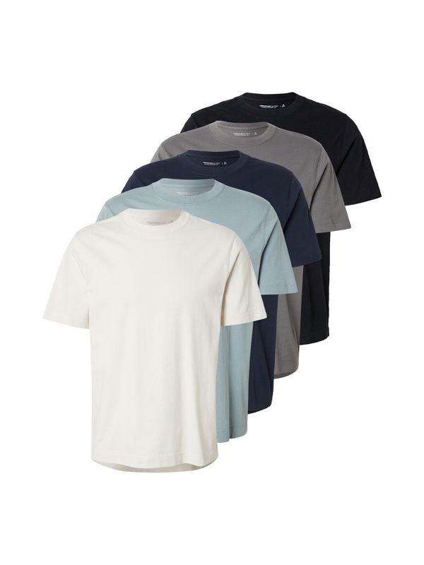 Abercrombie & Fitch Abercrombie & Fitch Majica  nočno modra / svetlo modra / svetlo siva / črna / off-bela