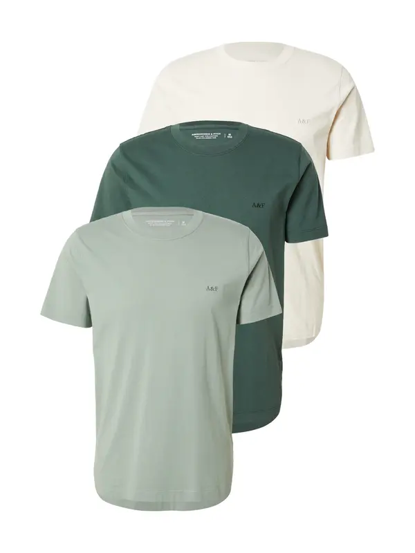 Abercrombie & Fitch Abercrombie & Fitch Majica  pastelno zelena / temno zelena / naravno bela