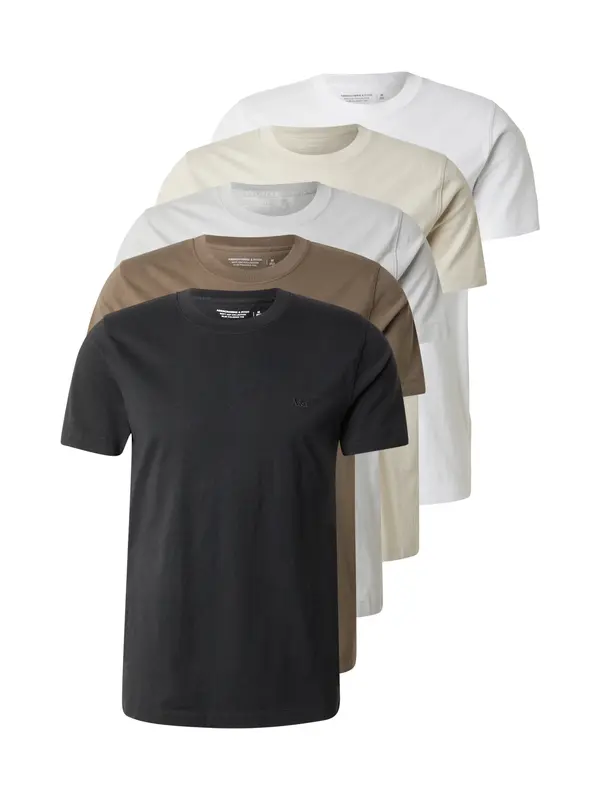 Abercrombie & Fitch Abercrombie & Fitch Majica  rjava / antracit / greige / svetlo siva / bela