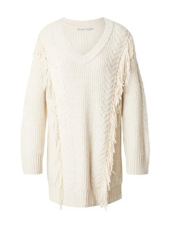 Abercrombie & Fitch Abercrombie & Fitch Pletena obleka  kremna