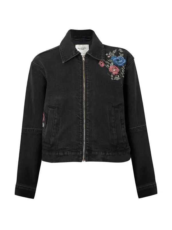 Abercrombie & Fitch Abercrombie & Fitch Prehodna jakna  modra / temno zelena / staro roza / črn denim