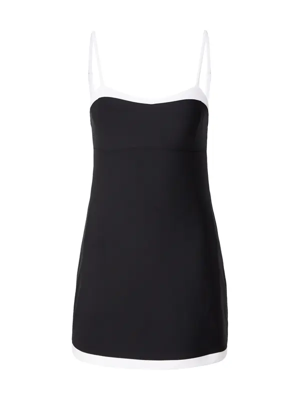 Abercrombie & Fitch Abercrombie & Fitch Športna obleka 'SCULPTLUX SWEETHEART'  črna / bela