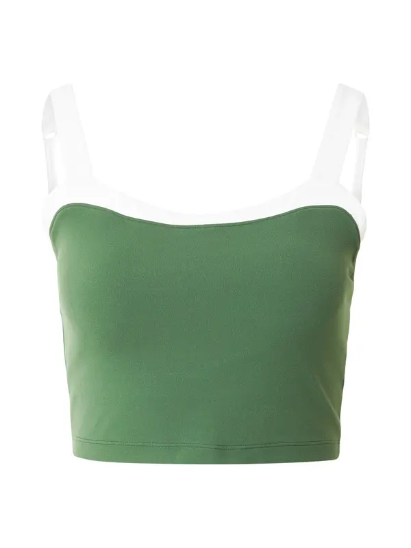 Abercrombie & Fitch Abercrombie & Fitch Športni top  zelena / bela