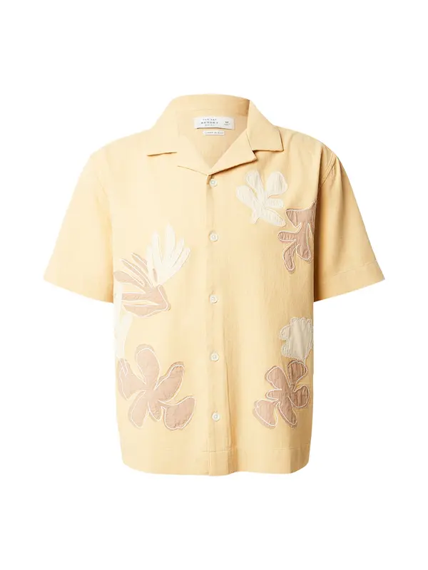 Abercrombie & Fitch Abercrombie & Fitch Srajca  bež / svetlo rjava / pastelno rumena / off-bela