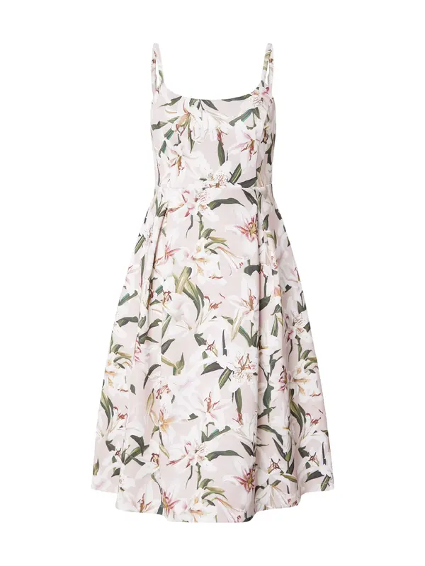 ABOUT YOU ABOUT YOU Koktejl obleka 'Payton'  temno zelena / magenta / rosé / bela