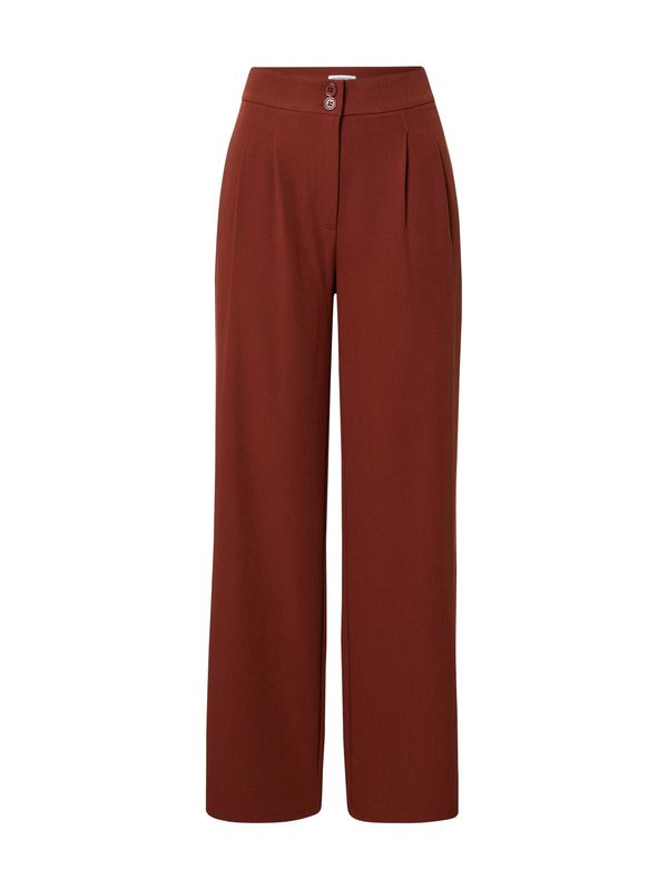 ABOUT YOU Limited ABOUT YOU Limited Hlače z naborki 'Loana'  rjasto rjava