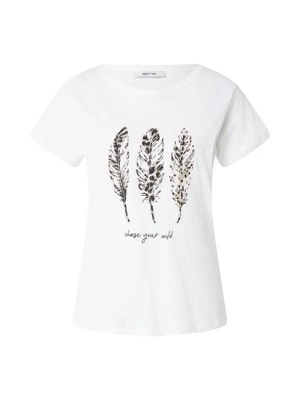 ABOUT YOU ABOUT YOU Majica 'Farina'  pastelno zelena / roza / črna / bela