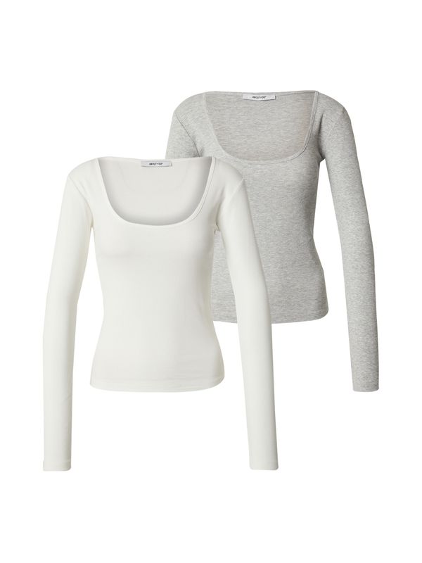 ABOUT YOU ABOUT YOU Majica 'Liane'  pegasto siva / bela