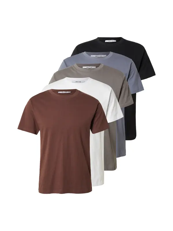 ABOUT YOU ABOUT YOU Majica 'Peter'  modra / čokolada / siva / črna / bela