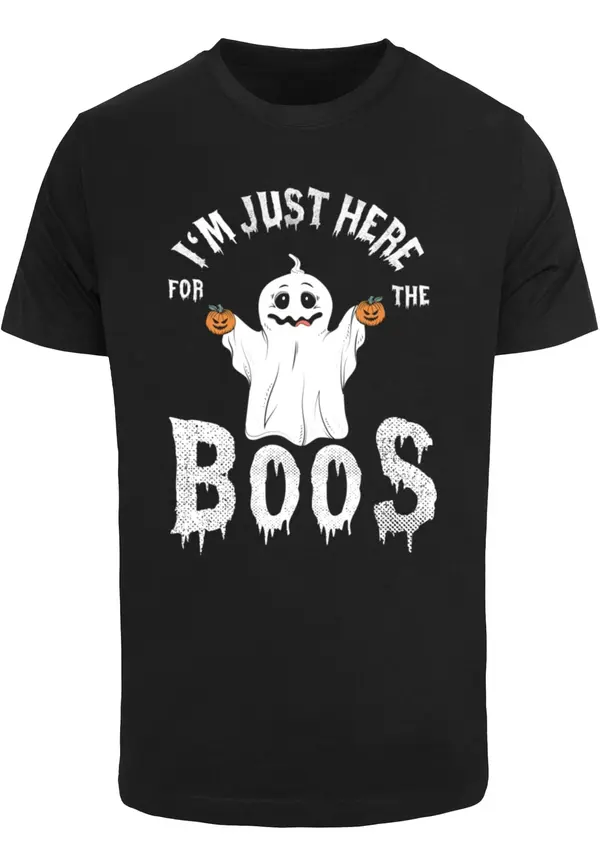 ABSOLUTE CULT ABSOLUTE CULT Majica 'Halloween - Boos'  oranžna / črna / bela