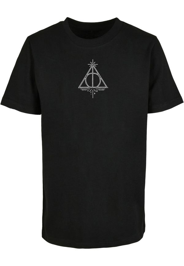 ABSOLUTE CULT ABSOLUTE CULT Majica 'Harry Potter - Death Hallows'  črna / bela