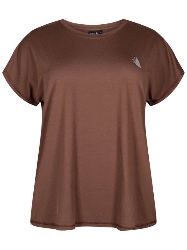 Active by Zizzi Active by Zizzi Majica 'Abasic'  rjava / svetlo siva