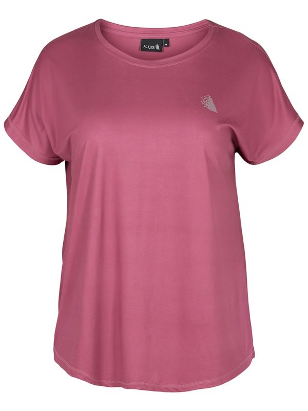 Active by Zizzi Active by Zizzi Majica 'ABASIC'  siva / vijolično modra