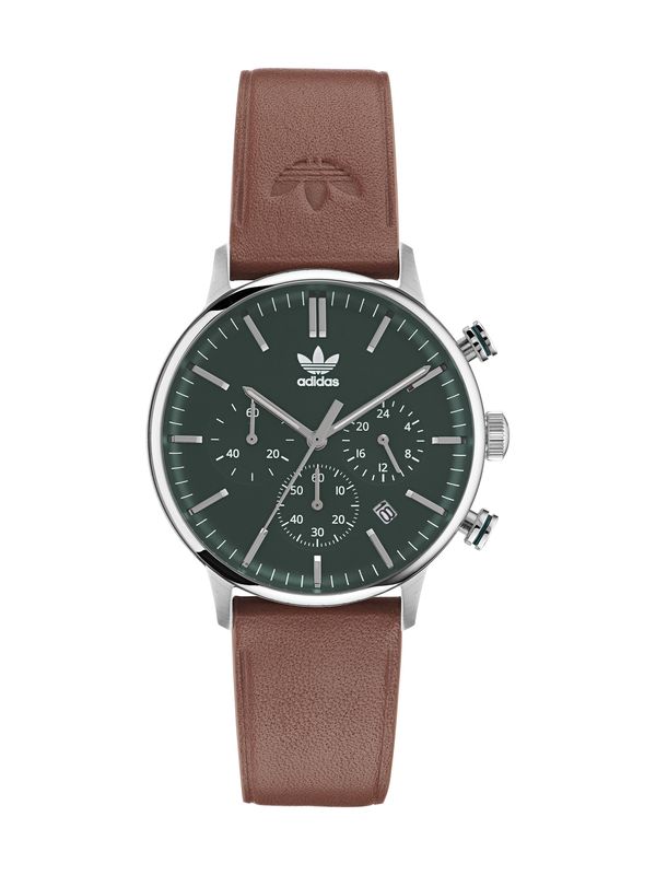ADIDAS ORIGINALS ADIDAS ORIGINALS Analogna ura 'Code One'  rjava / temno zelena / srebrna