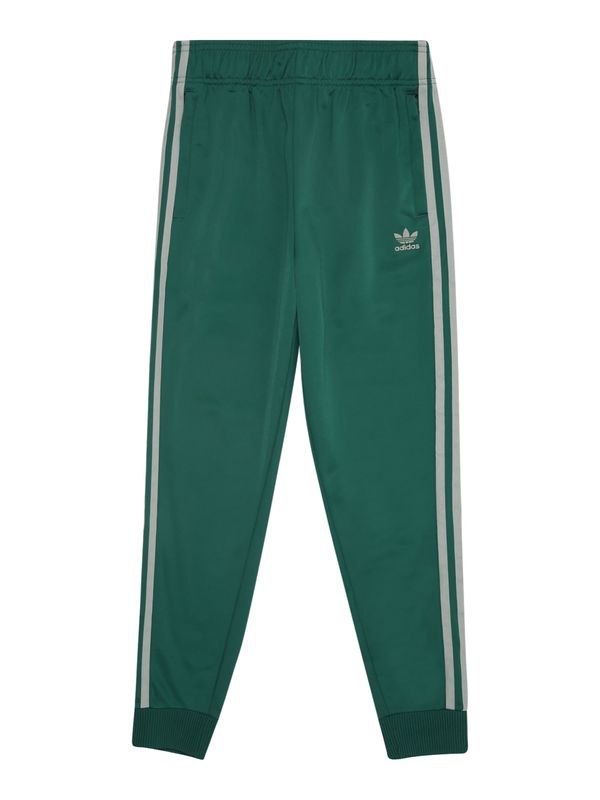 ADIDAS ORIGINALS ADIDAS ORIGINALS Hlače 'Adicolor'  svetlo siva / zelena
